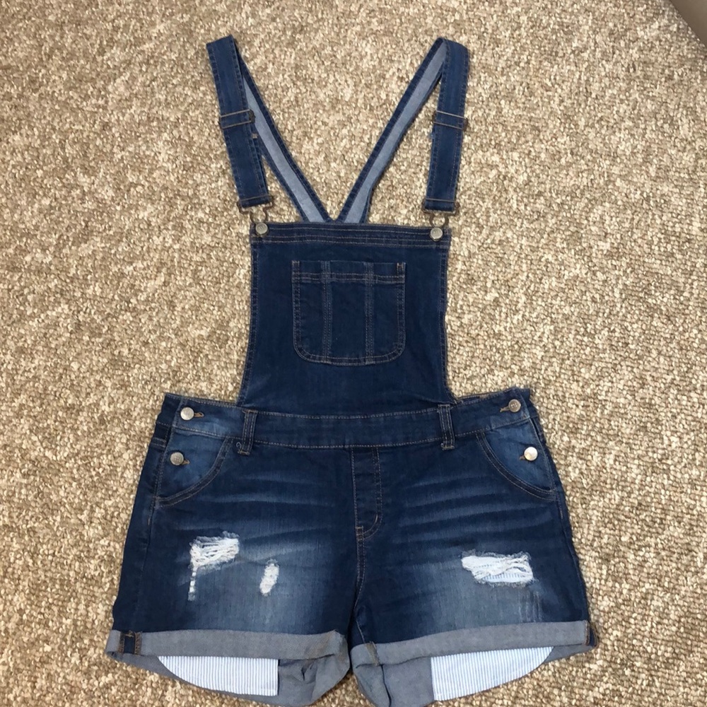 Jean overall shorts